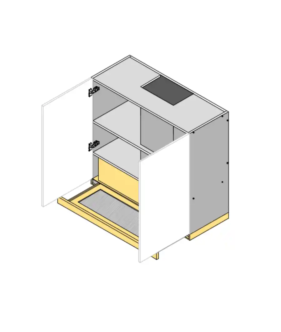 Top Pull Out Rangehood -Double Door Cabinet - Photo 5