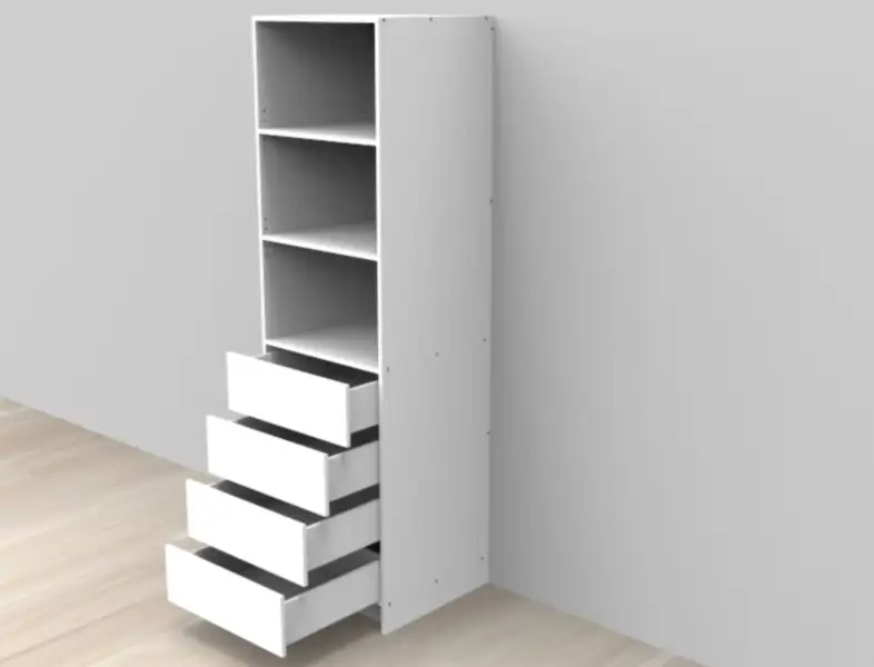 WARDROBE INSERT 4 DRAWERS SET - SOFT CLOSE