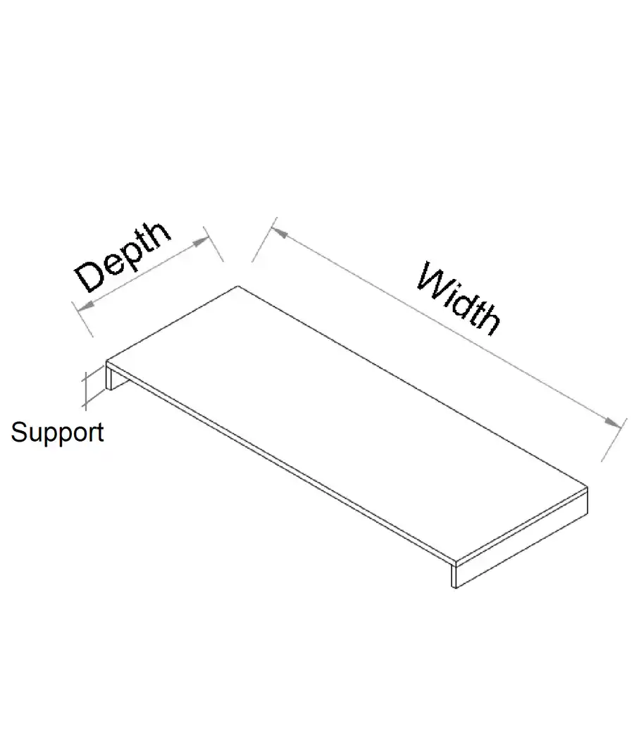 Linear Custom wardrobe Shelf-Measurment