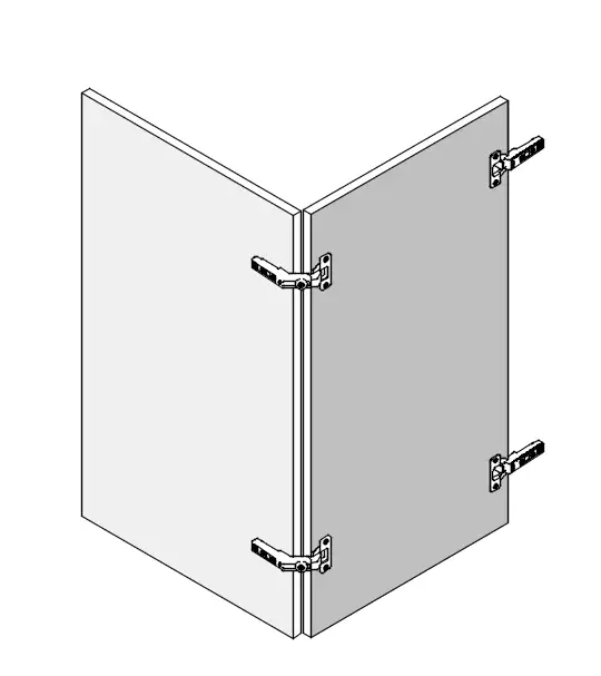 Base/Top Right Corner Bi-Fold Custom Hinges Door
