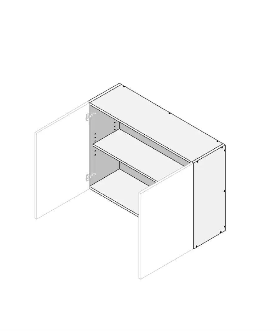 Top Double door Custom Cabinet-3D
