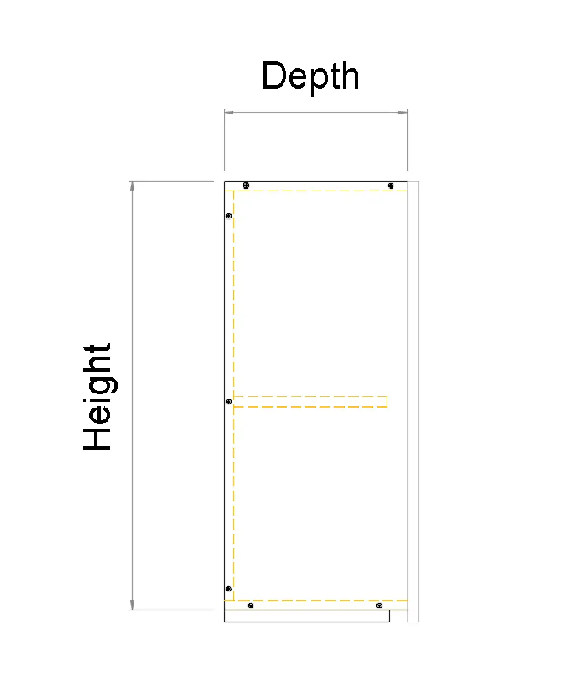 Top Double door Custom Cabinet-Side