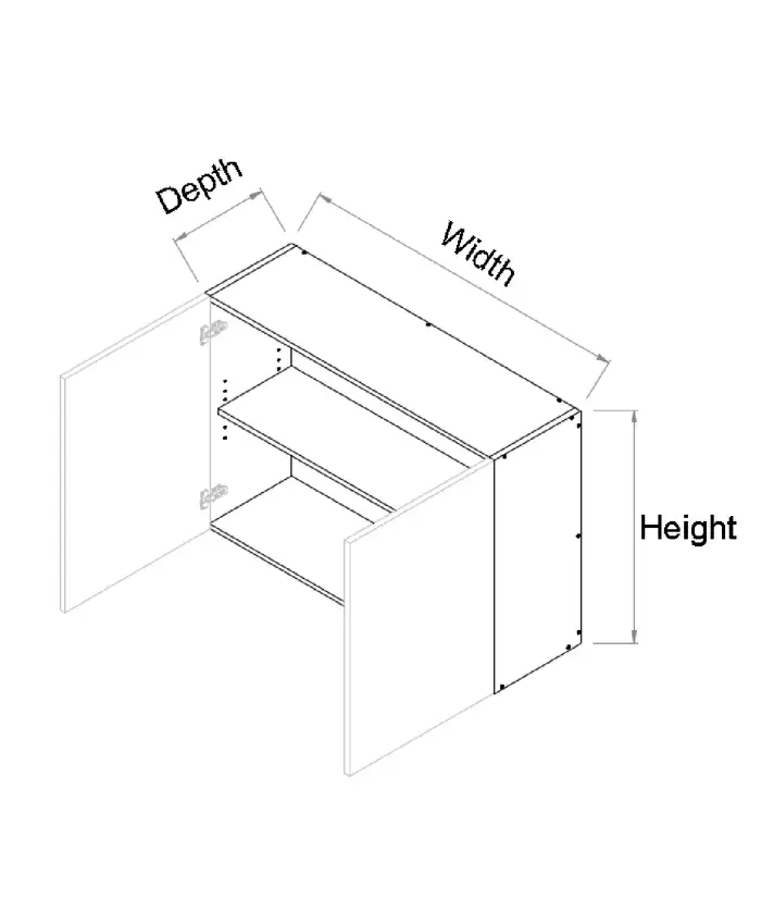 Top Double door Custom Cabinet-measurment