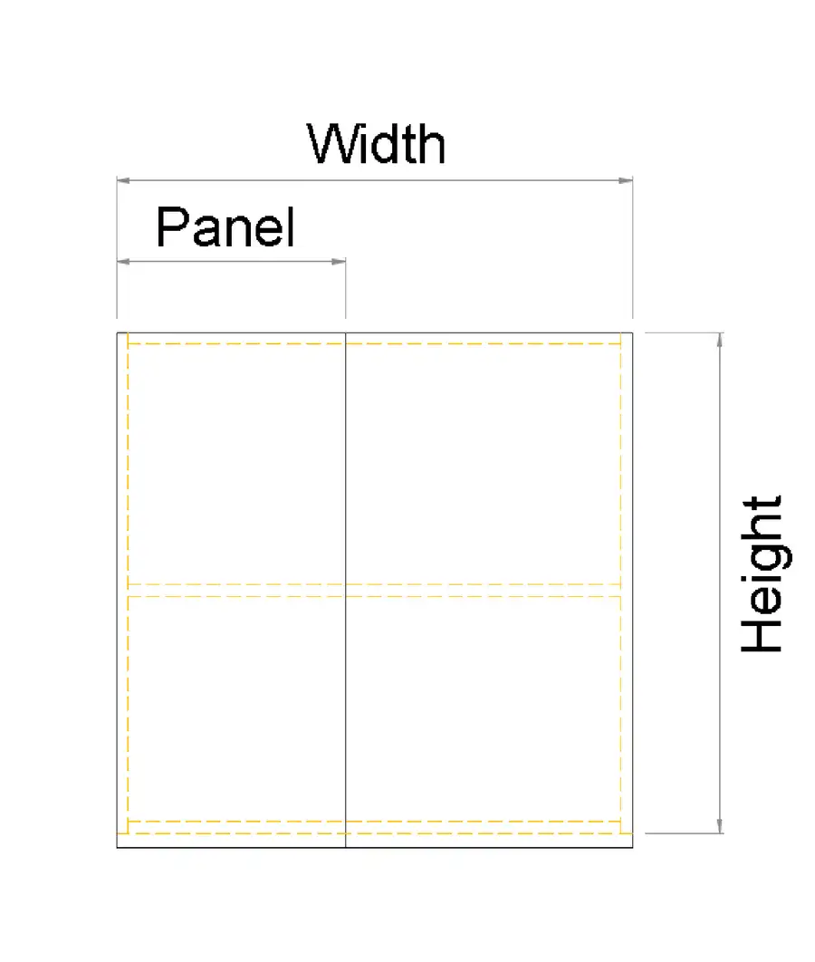 Top Right Blind single Door Custom Cabinet-Front