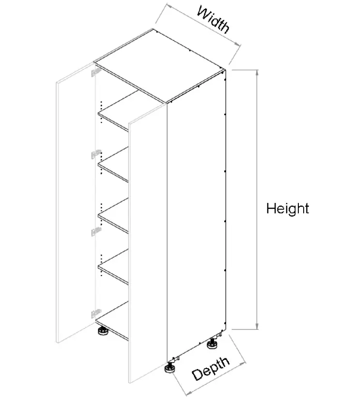 Top Double Door Custom Cabinet-3D