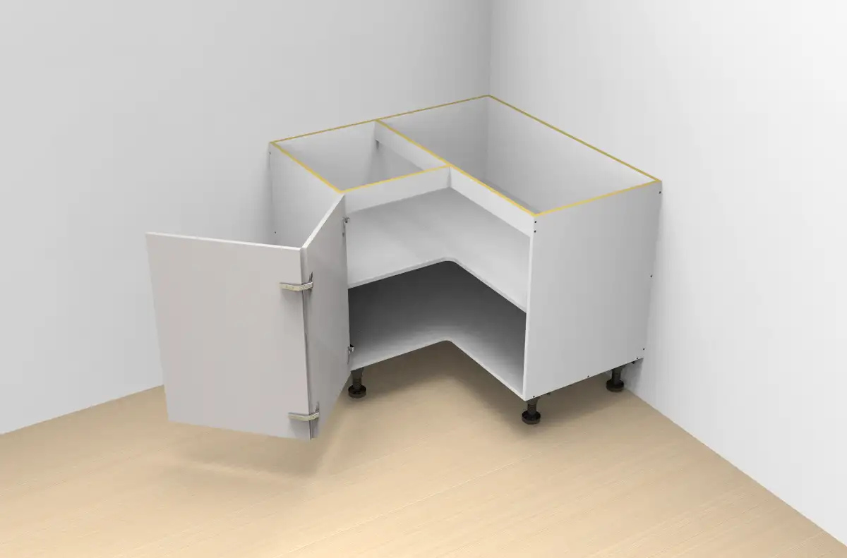 ase Right Corner Bi-Fold Door Cabinet 3D