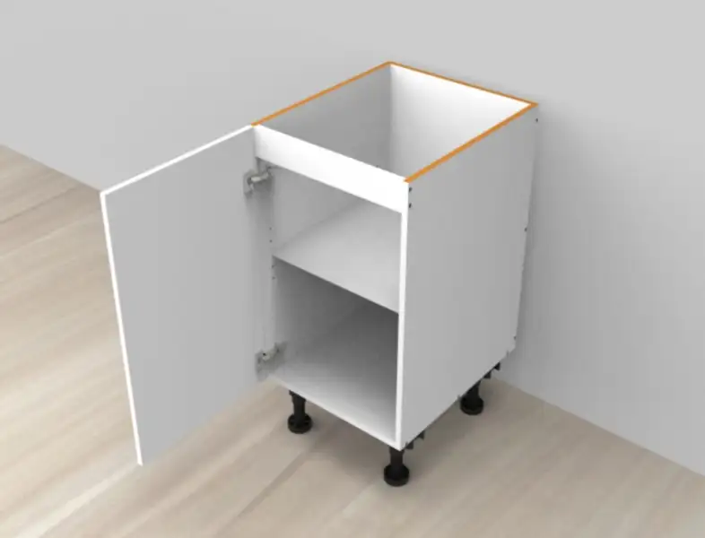 Base Single Left Door Cabinet 3D View